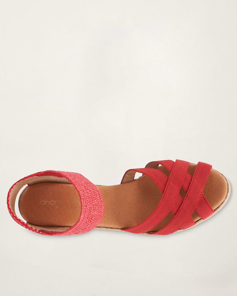 André Assous Adin Red Espadrille Wedges