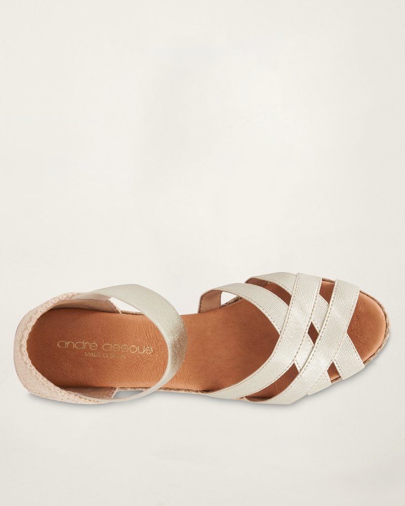 Thumbnail for André Assous Adin Platino Espadrille Wedges