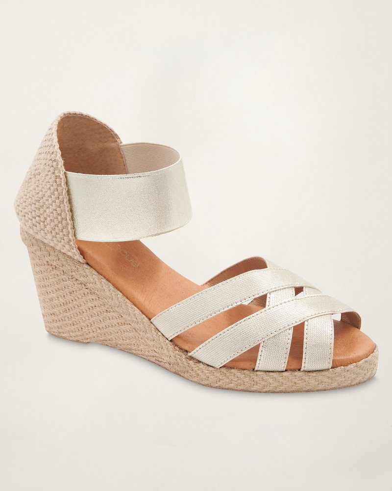 André Assous Adin Platino Espadrille Wedges