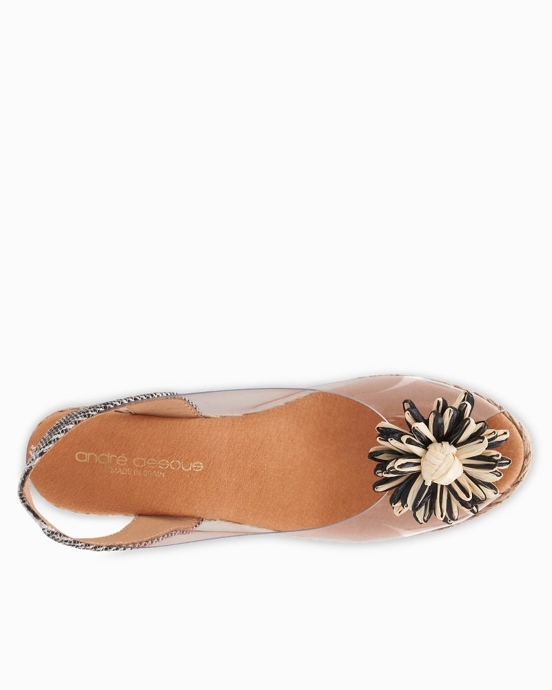 Thumbnail for André Assous Aspen Clear Slingback Wedges