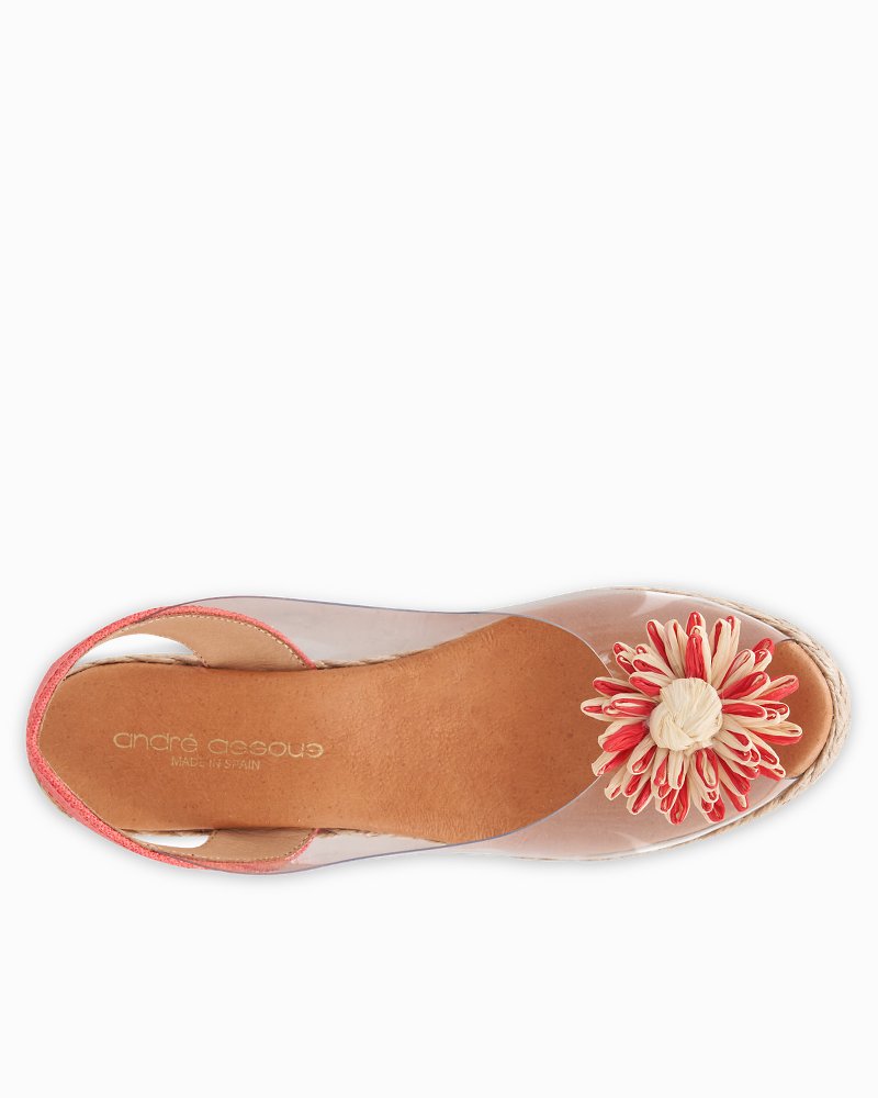 Thumbnail for André Assous Aspen Clear Slingback Wedges