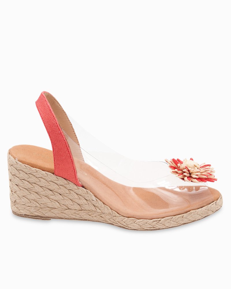 André Assous Aspen Clear Slingback Wedges