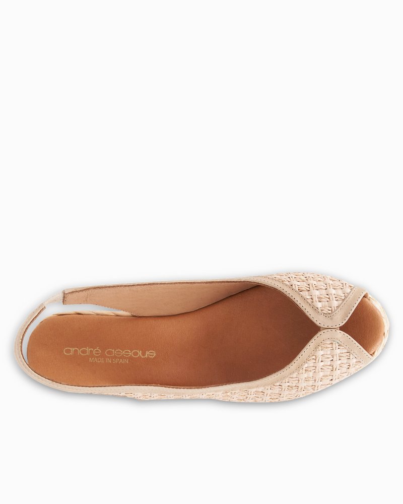 André Assous Audrey Raffia Slingback Wedges