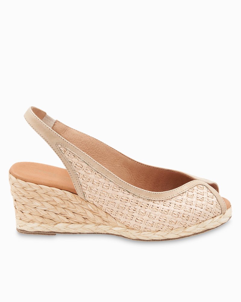 André Assous Audrey Raffia Slingback Wedges