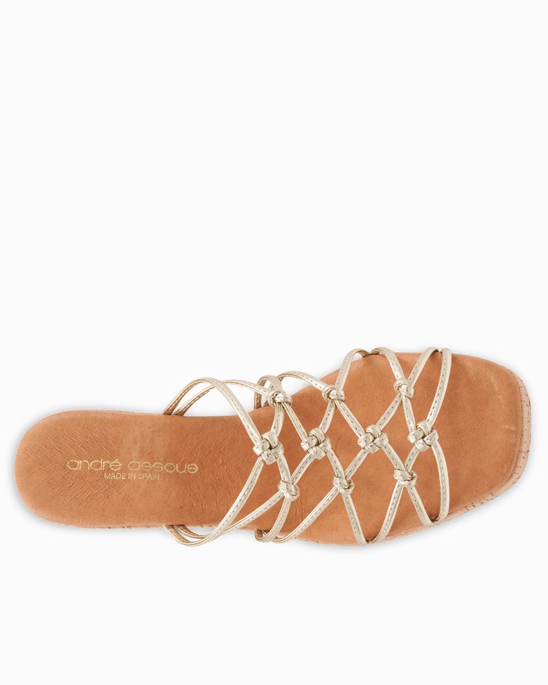 Thumbnail for André Assous Camryn Metallic Leather Heeled Sandals