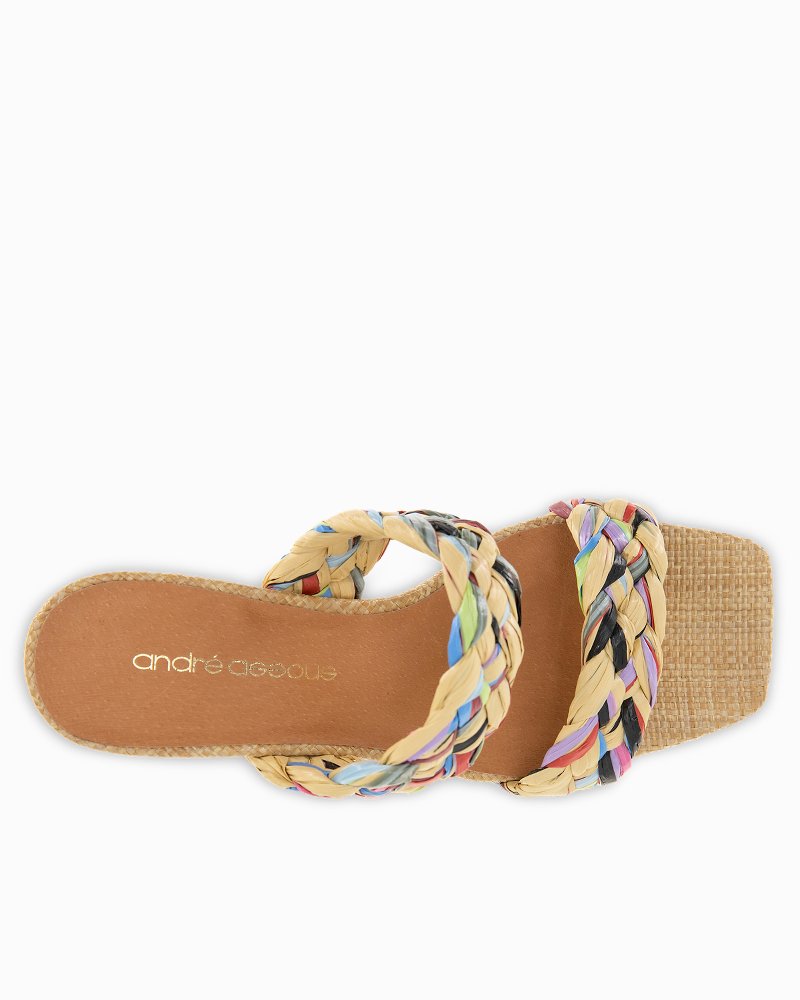 Thumbnail for André Assous Drew Multi-Raffia Heeled Sandals