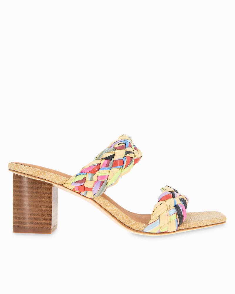 André Assous Drew Multi-Raffia Heeled Sandals