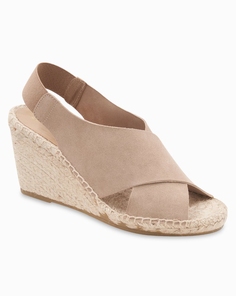 André Assous Figaro Suede Slingback Wedges
