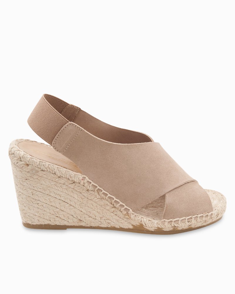 André Assous Figaro Suede Slingback Wedges