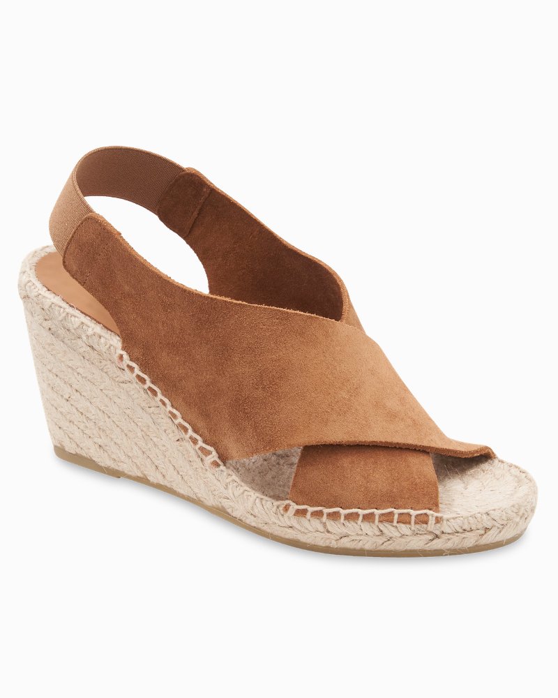 André Assous Figaro Suede Slingback Wedges
