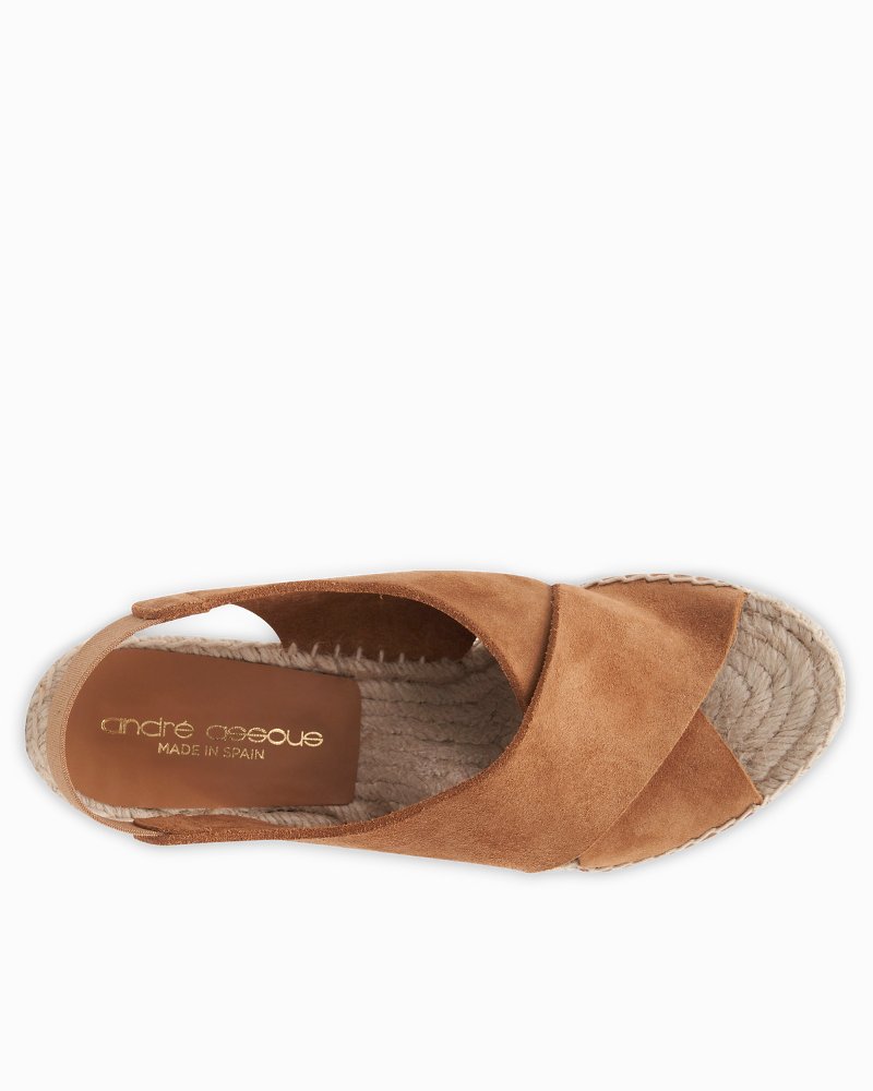 Thumbnail for André Assous Figaro Suede Slingback Wedges
