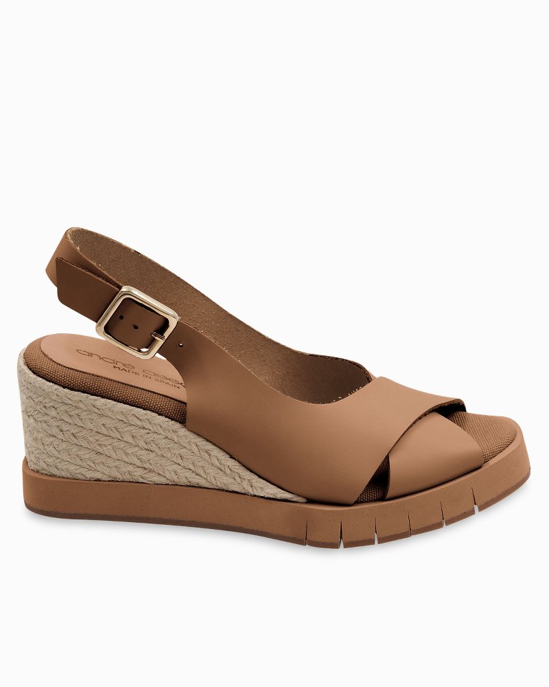André Assous Foxa Leather Slingback Wedges