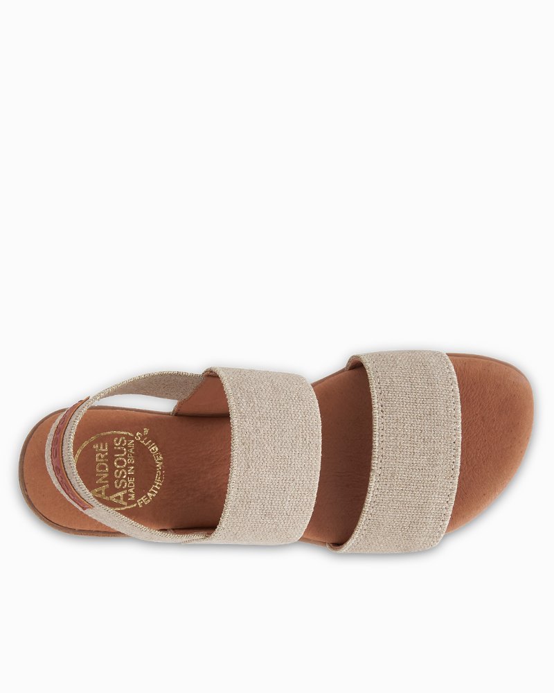 André Assous Nigella Stretch-Linen Featherweights Sandals