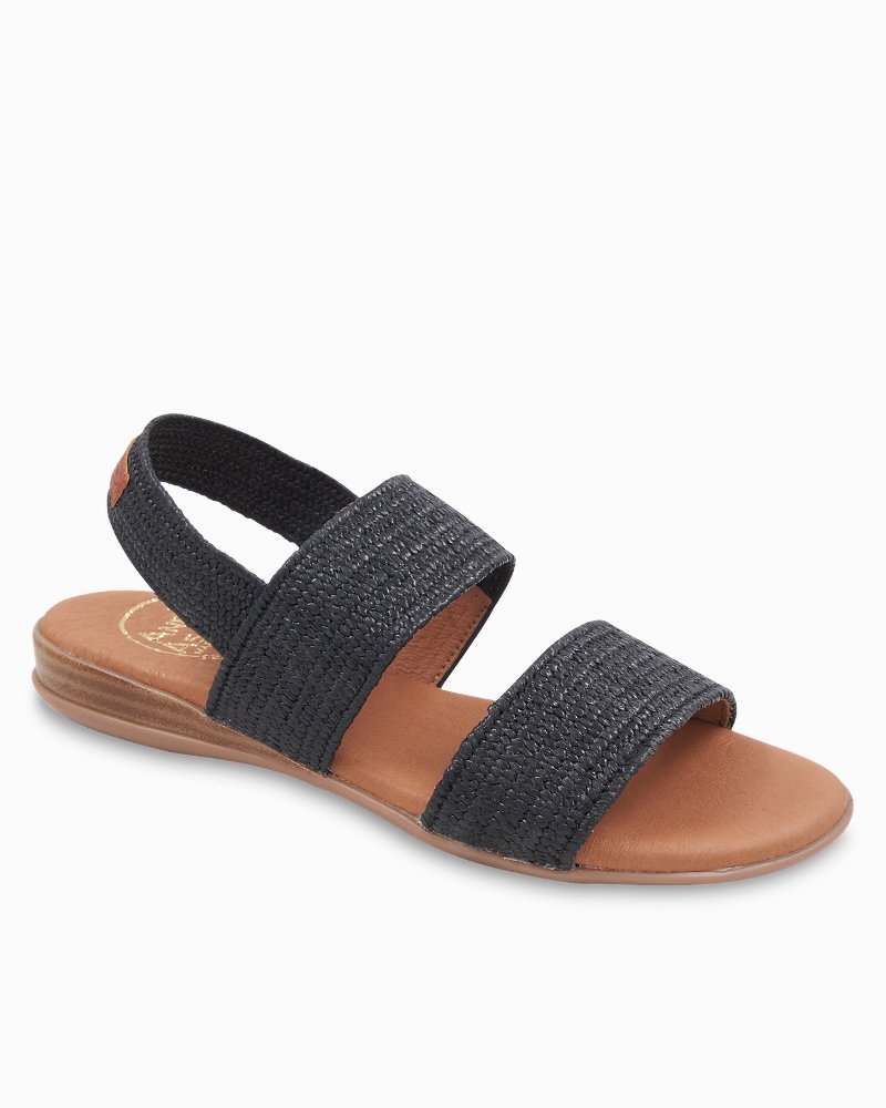 André Assous Nigella Black Stretch-Raffia Featherweights Sandals thumbnail 3