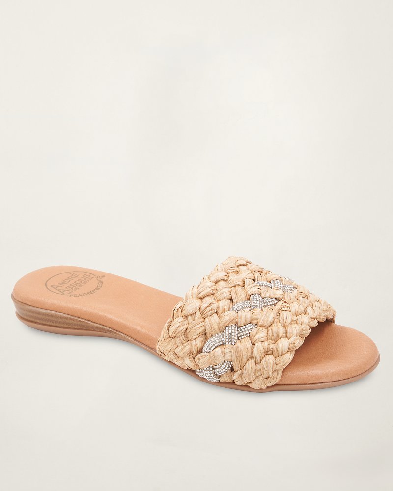 André Assous Nahala Crystal Raffia Featherweights™ Sandals