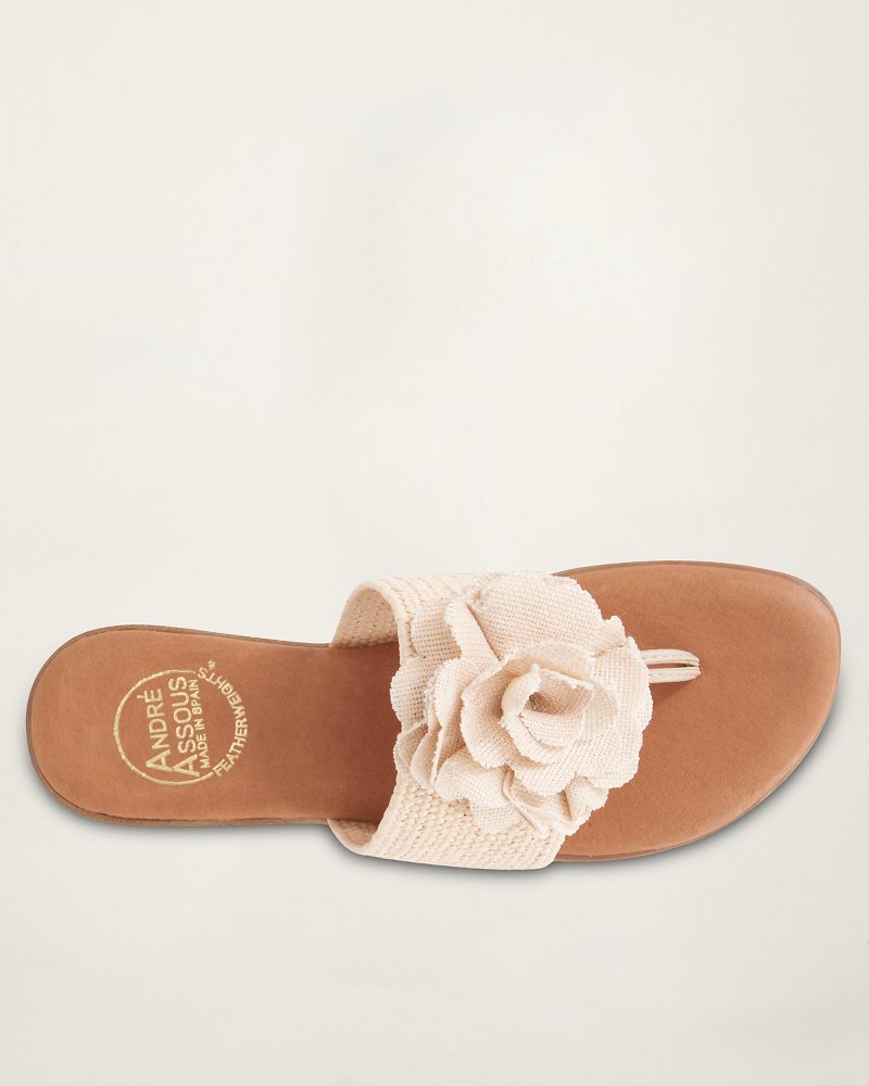 André Assous Nara Natural Stretch-Raffia Featherweights™ Sandals