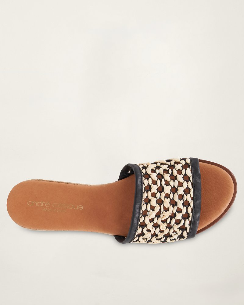 Thumbnail for André Assous Nessie Raffia Espadrille Wedges
