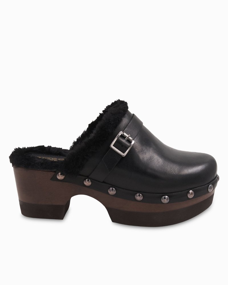 André Assous Orla Featherweights Faux Fur & Leather Clogs