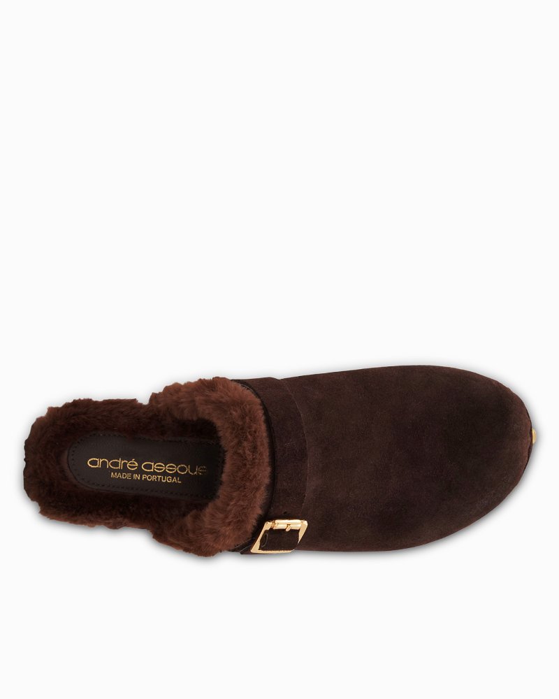 André Assous Orla Faux Fur & Suede Clogs