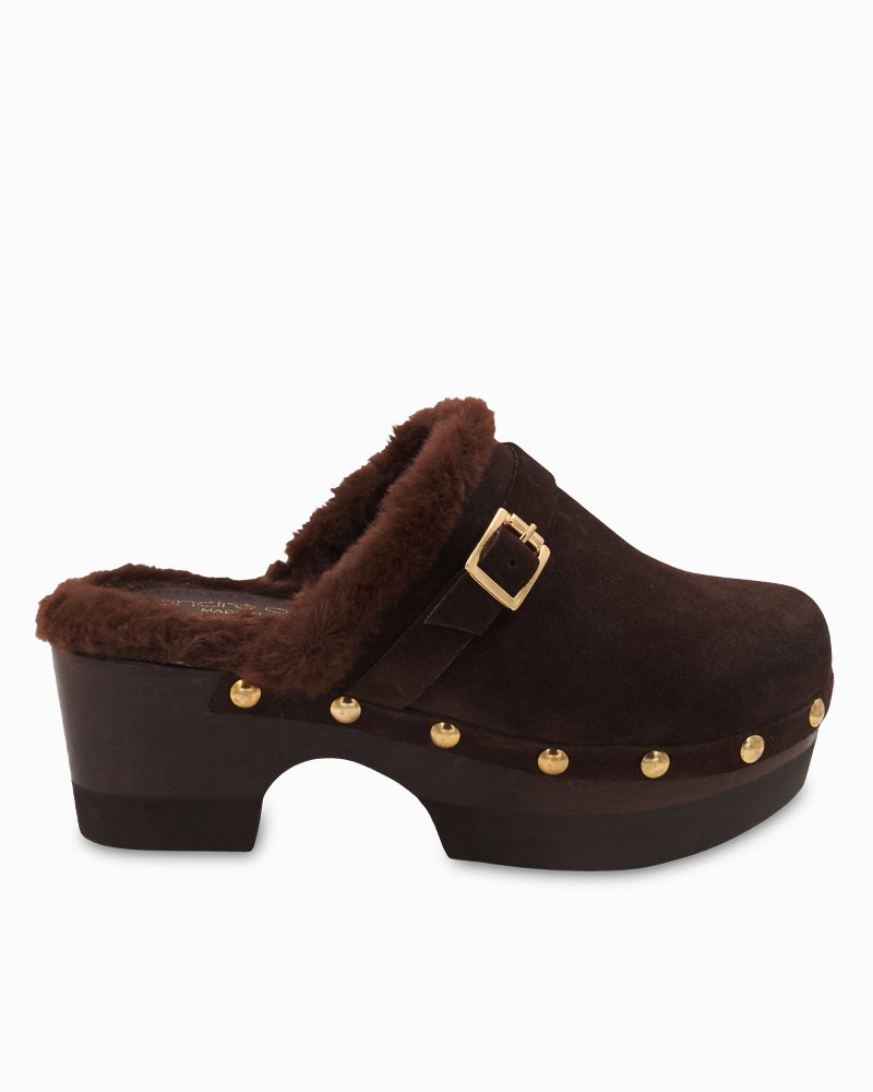 André Assous Orla Faux Fur & Suede Clogs