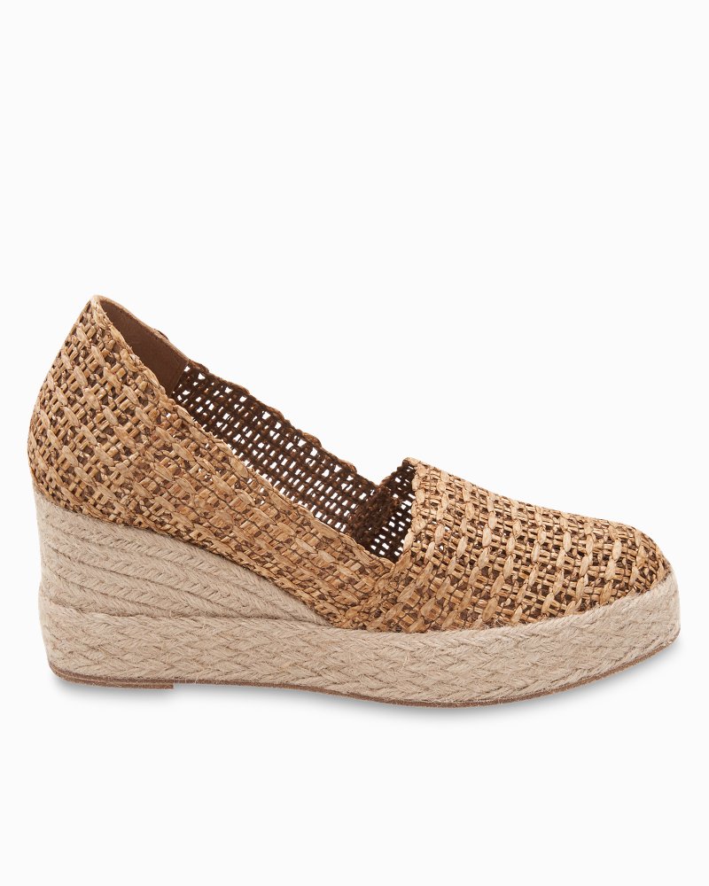 André Assous Patti Woven Raffia Espadrille Wedges