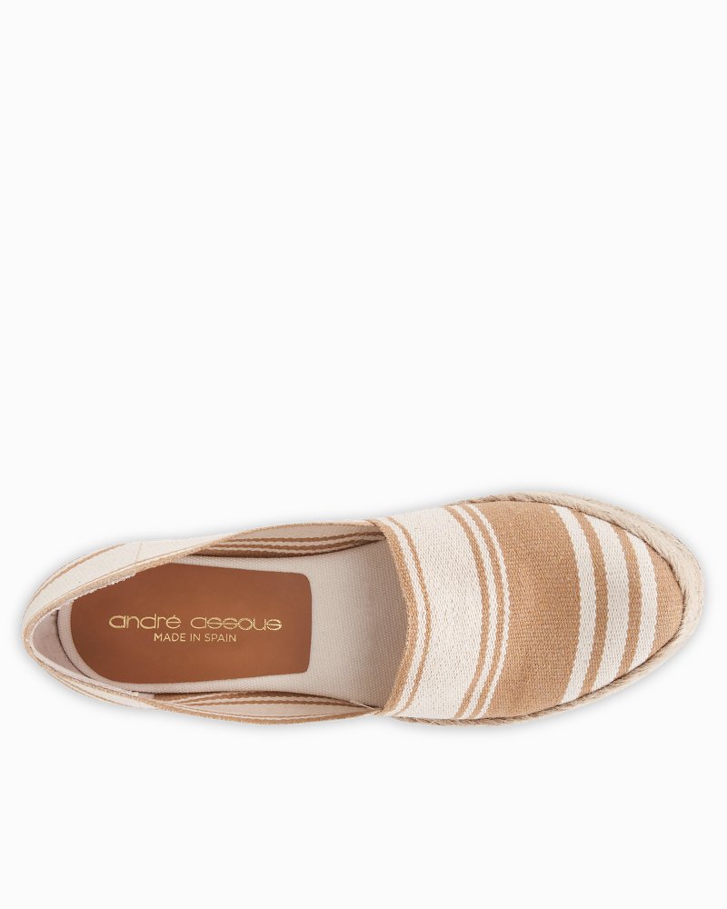Thumbnail for André Assous Patti Canvas Stripe Wedges