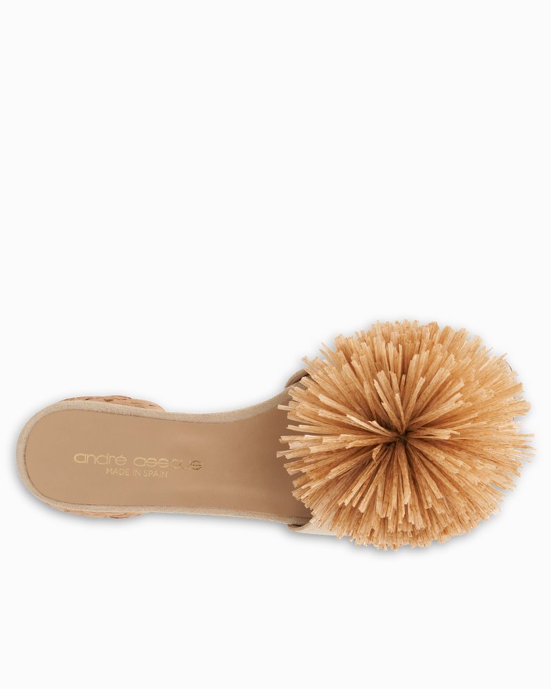 Thumbnail for André Assous Rayni Raffia & Suede Sandals