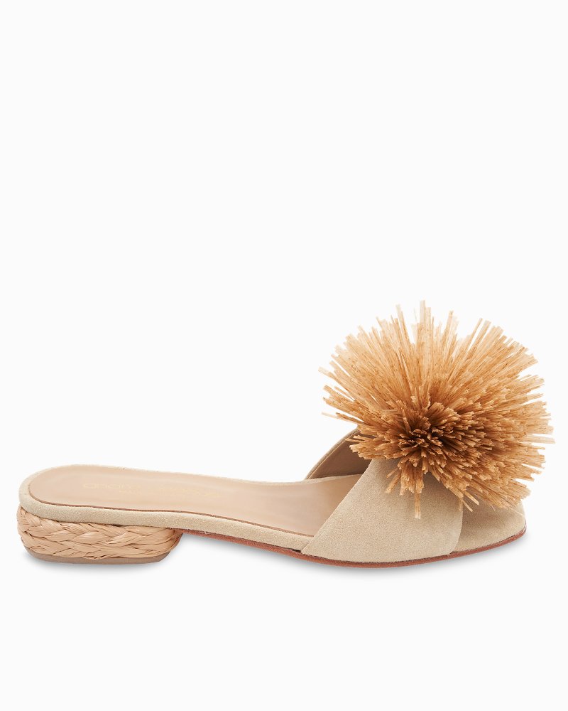 André Assous Rayni Raffia & Suede Sandals