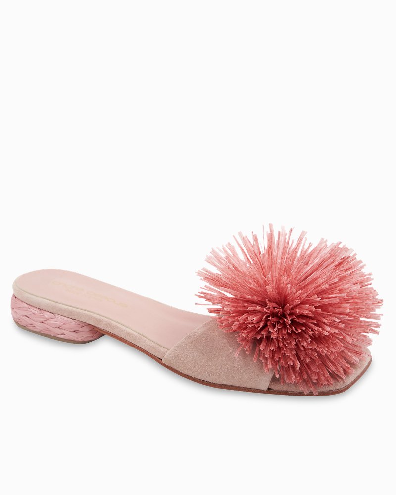 André Assous Rayni Raffia & Suede Sandals