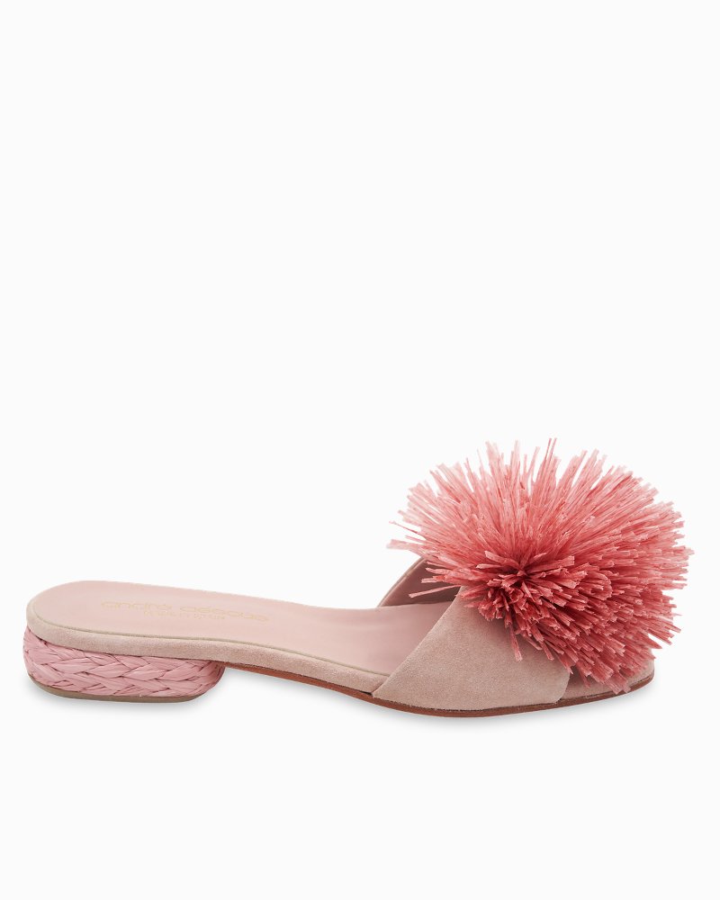 André Assous Rayni Raffia & Suede Sandals