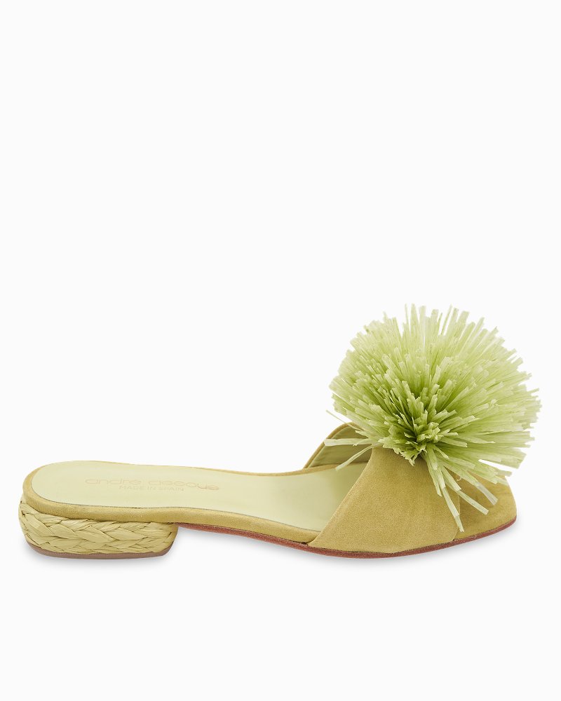 André Assous Rayni Raffia & Leather Sandals