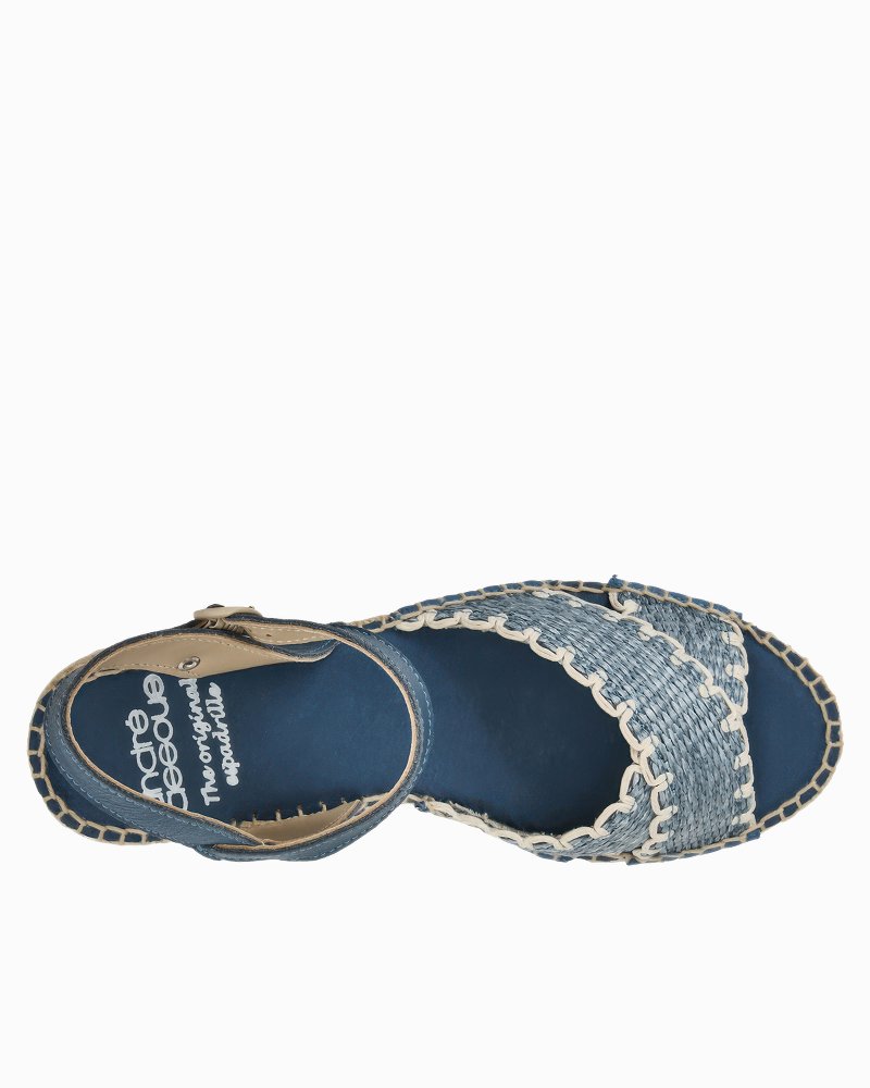 André Assous Calista Chambray Heeled Sandals