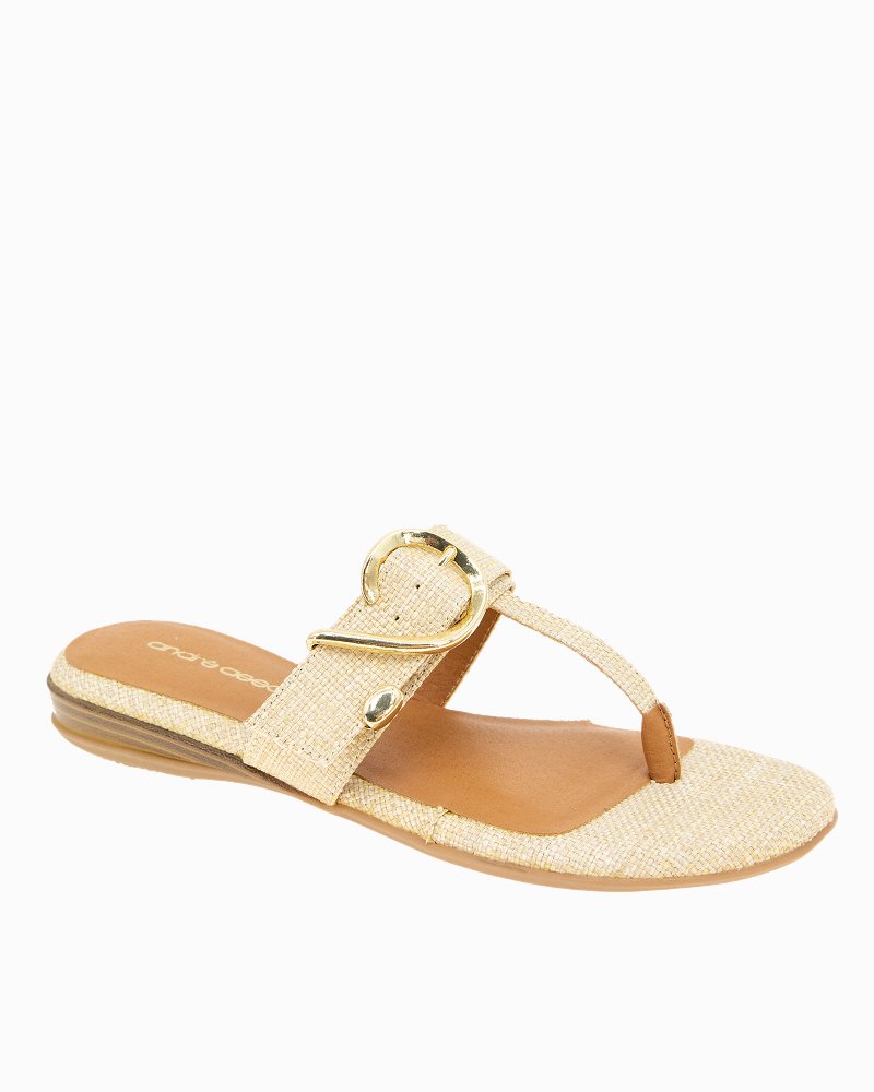 André Assous Nix Beige Raffia Sandals thumbnail 3