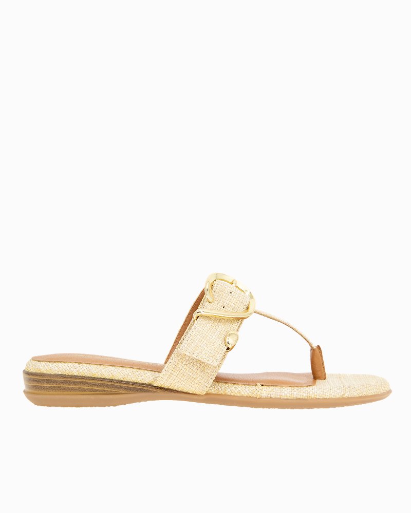 André Assous Nix Beige Raffia Sandals