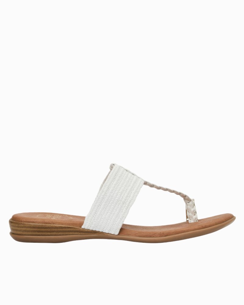 André Assous Neo White Raffia Featherweights Sandals