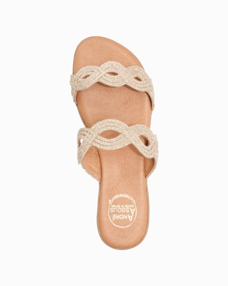 André Assous Nizzie Raffia Featherweights Sandals