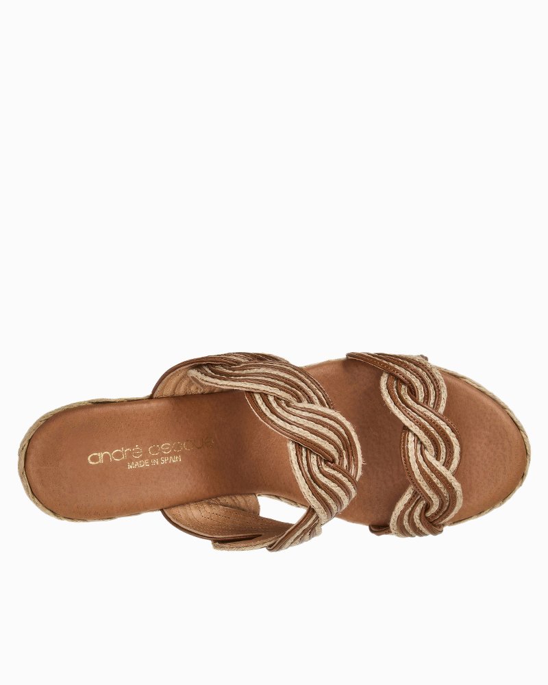 André Assous Nolita Twist Cognac Wedges