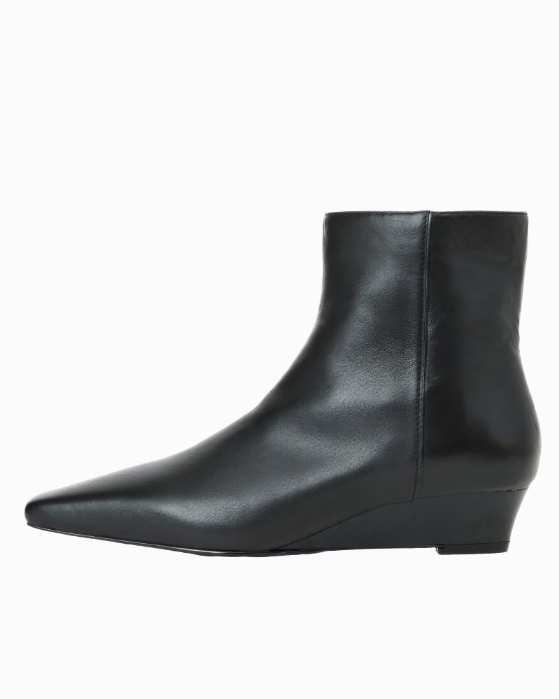 André Assous Odessa Leather Wedge Booties