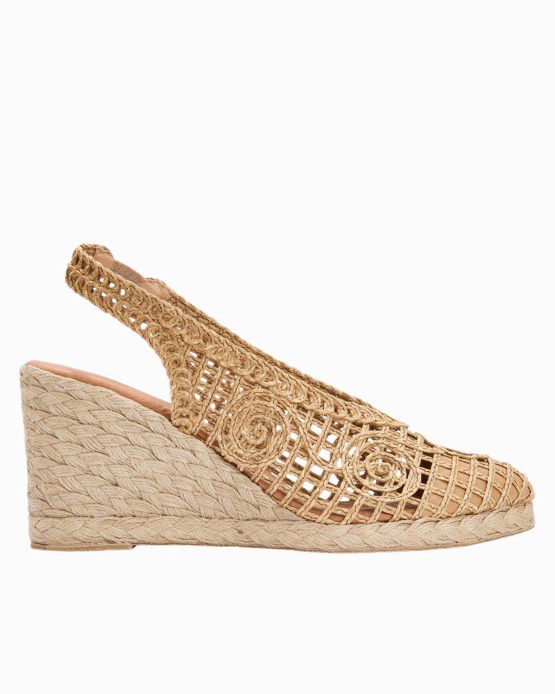 André Assous Pamala Raffia Slingback Wedges