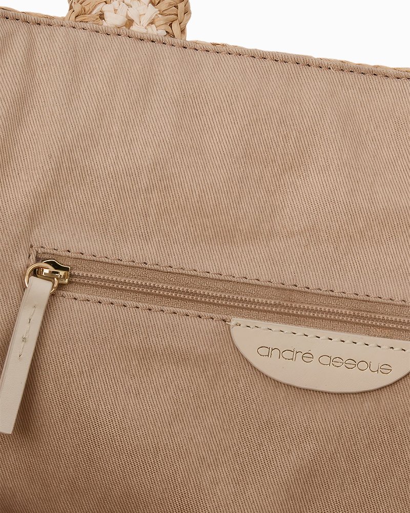 André Assous Anna Faux Raffia Tote