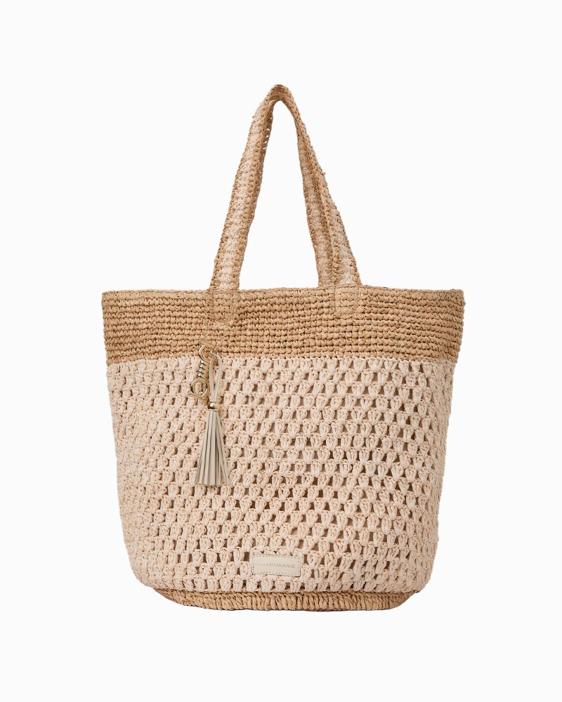 André Assous Anna Faux Raffia Tote