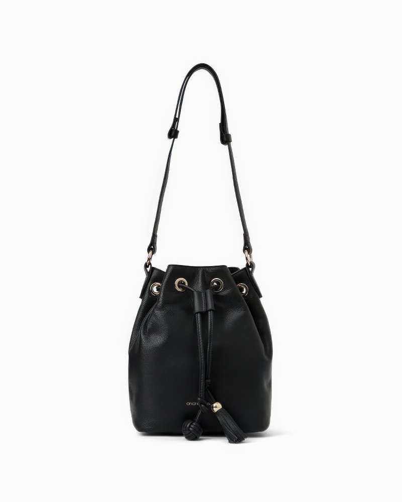 André Assous Bella Convertible Leather Bucket Bag