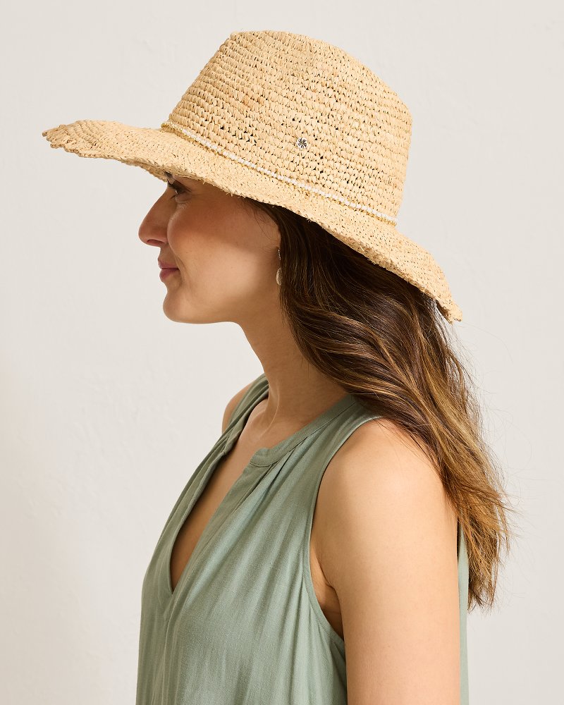 Adelee Crochet Raffia Hat