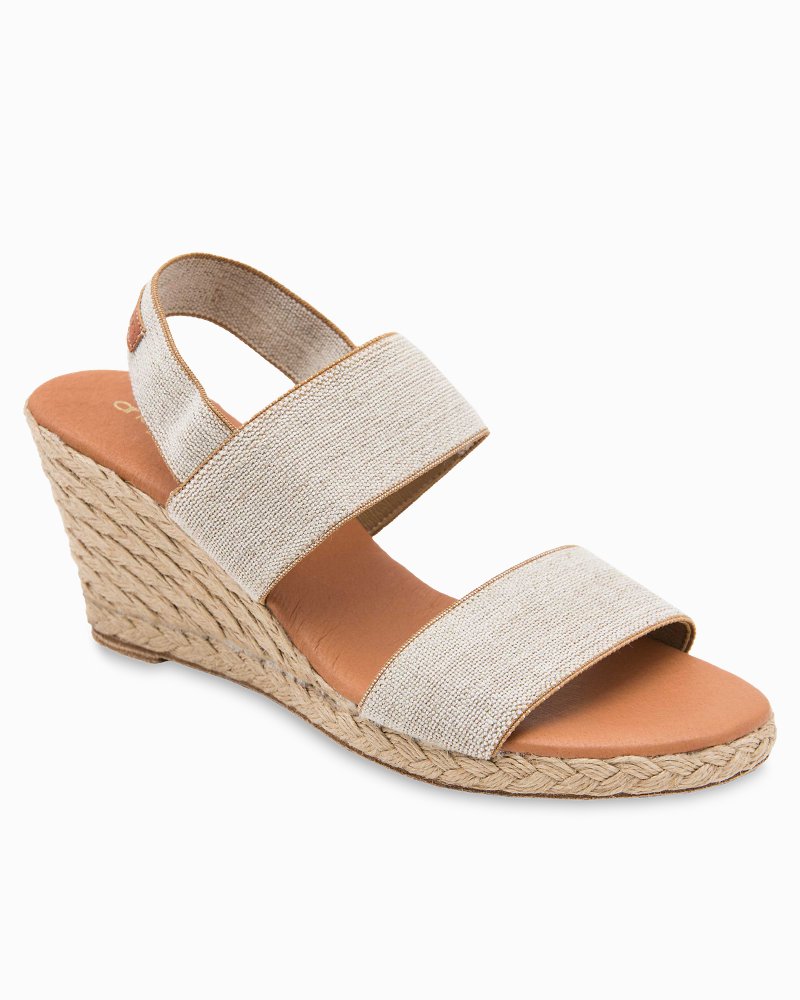 Thumbnail for André Assous Allison Stretch-Linen Wedges