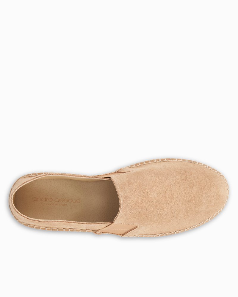 Men's André Assous Santiago Tan Suede Slip-On Shoes