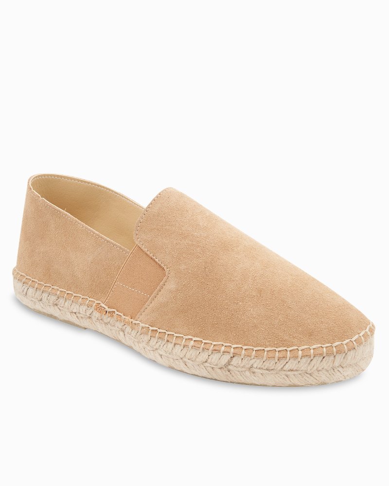 Thumbnail for Men's André Assous Santiago Tan Suede Slip-On Espadrilles