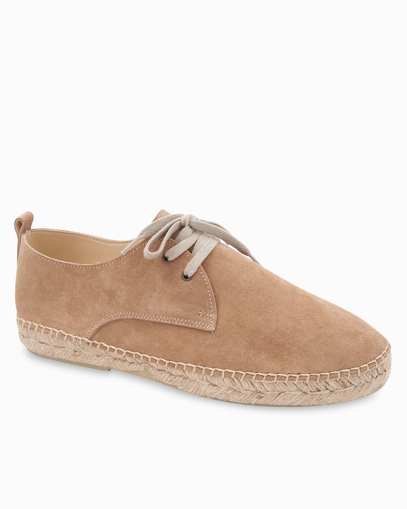 Thumbnail for Men's André Assous Sterling Tan Suede Espadrilles