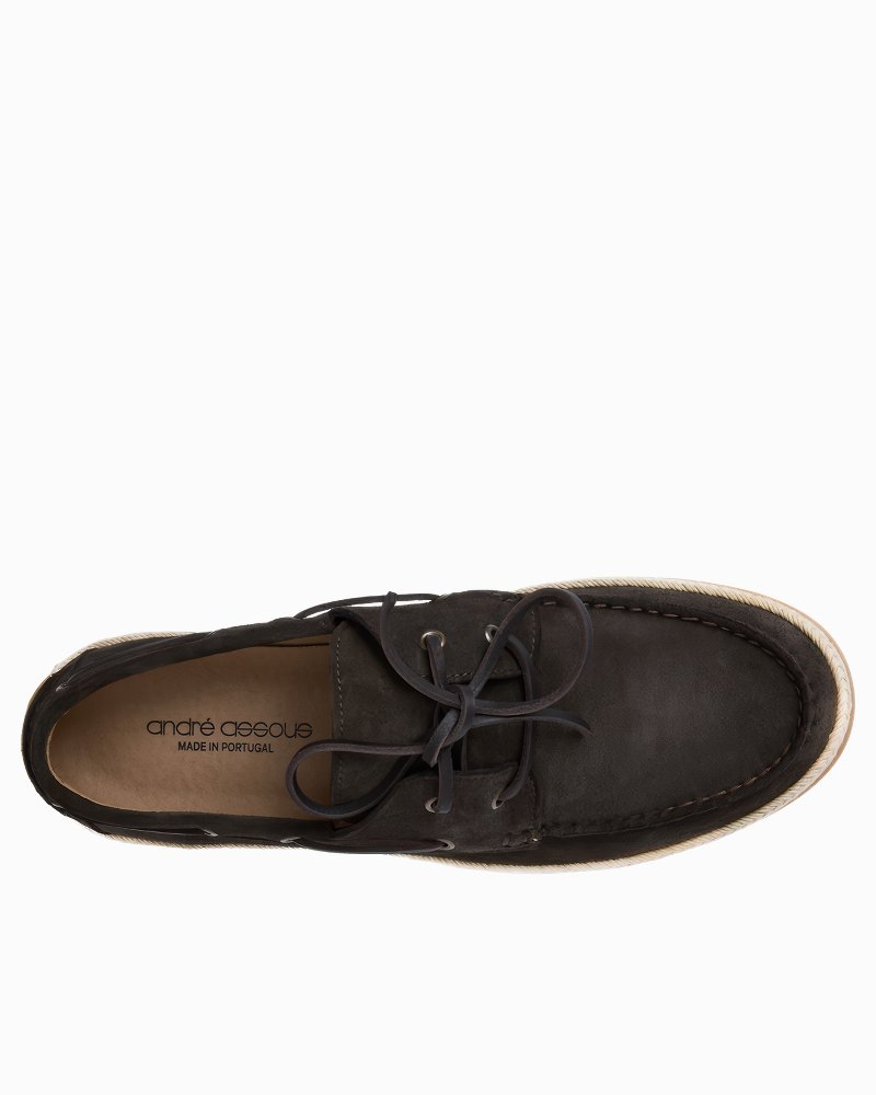 André Assous Allen Brown Suede Boat Shoes