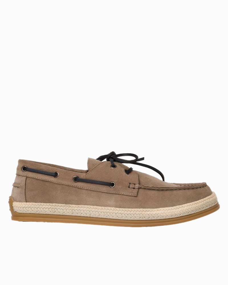 André Assous Allen Sand Suede Boat Shoes