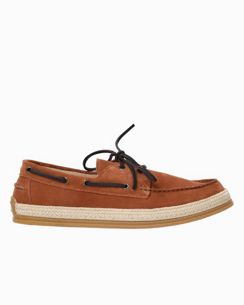 André Assous Allen Brick Suede Boat Shoes